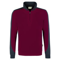 Zip-Sweatshirt Contrast Performance weinrot L