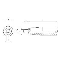 ELESA drehb. Zyl-Griffe DP sw/verchrom. I.281+x+Gh