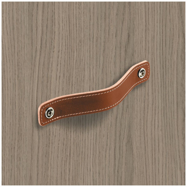 Hettich Griff Nica Leder hellbraun 96 mm