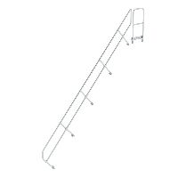 Schody s plošinou 45° druhé zábradlí 18 schodů