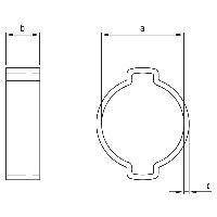 OETIKER Fascette stringitubo a 2 orecchie, acciaio zincato, blu