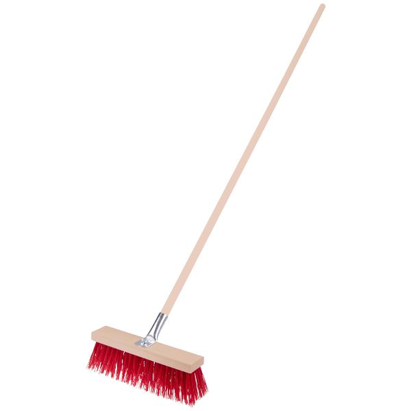 Balai de rue Elaston 400 mm a/manche rouge