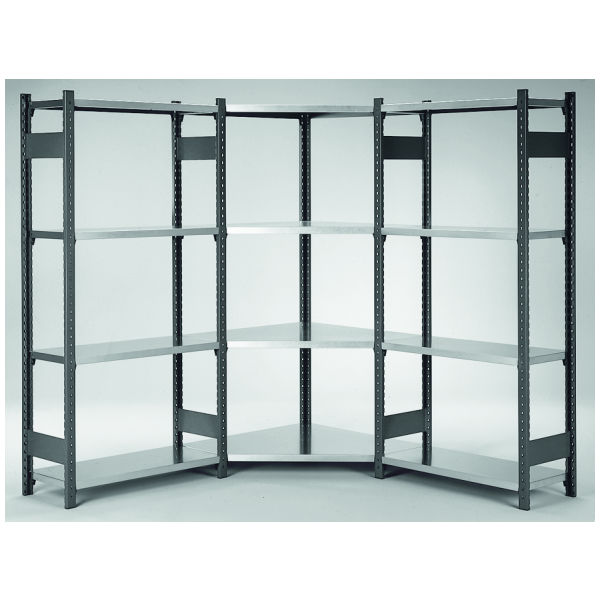 Eckverbindung mit 1 Eckstütze, Tiefe 500 mm, Höhe: 1000mm