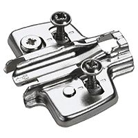 Hettich Kreuzmontageplatte Direkt mit Expandodübel Sensys/Intermat vernickelt