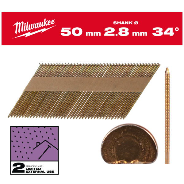 D-fejű szögek 34° 50mm RS SC2 (2.200)