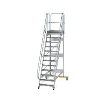 Plošinové schodiště, pojízdné 60° šířka stupně 800 mm 12 stupňů