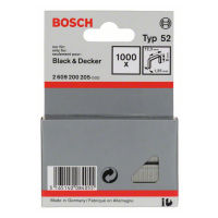 Fladtrådshæfte type 52, 12,3 x 1,25 x 8 mm, pakke a 1000 stk.