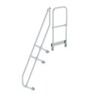 Schody s plošinou 60° druhé zábradlí 6 stupňů 60° sklon