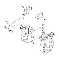 Jeu de roulettes antistatique, conducteur d’électricité