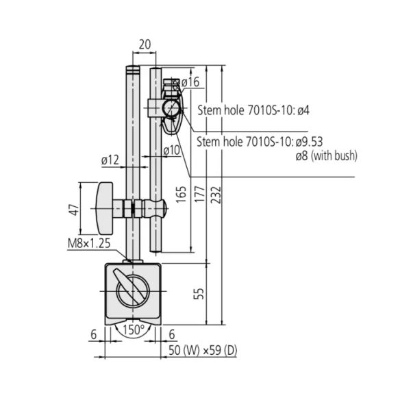 Magnetic Stand 150mm Working Radius