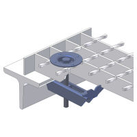 Fixation pour grille en plastique