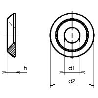 Scheiben f. Senkschrauben 90° SN 213912-St zng