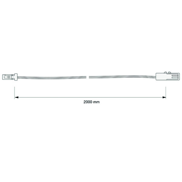 Verlängerungskabel weiss zu LED-Leuchten 2-adrig 2m