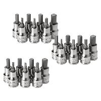 6-szög rátűzőkulcs készlet, 3/8 col négyszög, 7 darabos, Típus: 3/8