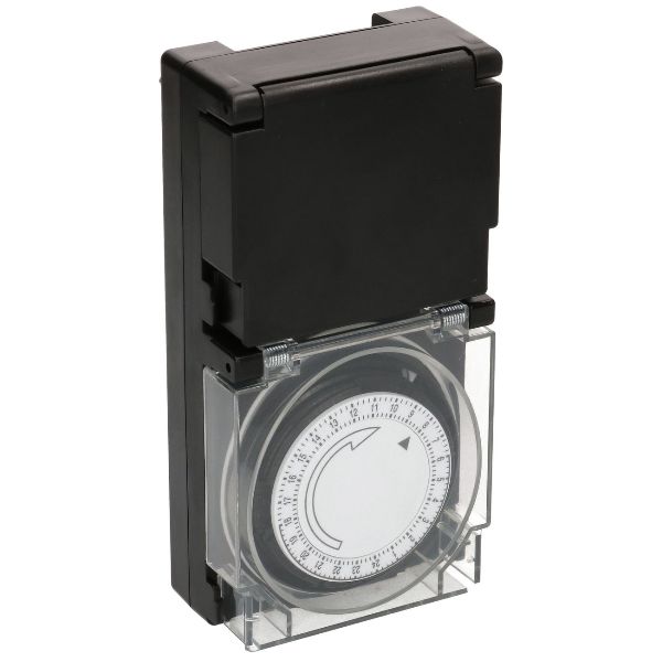 programmateur horaire analogique IP55, Typ 12 / Typ 13, noir