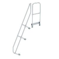 Schody s plošinou 60° druhé zábradlí 7 stupňů 60° sklon