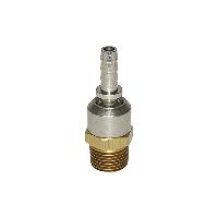 Embout pour tuyau, acier nickelé, pivotant, R 3/8 AG, LW 6