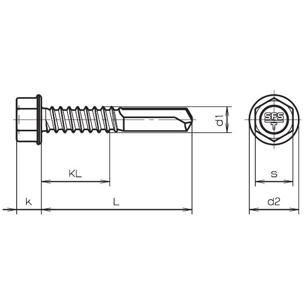 SFS Bohrschrauben Stahl verzinkt blau SD14-5,5x34