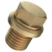 Screw plugs hexagon fine with collar thread cylindrical with sealing ring DIN 910-brass