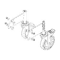 Sada koliesok, stúpací diel vrátane úchytov