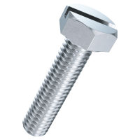 Viti a testa esagonale con intaglio IF ~DIN 933-8.8 zincato blu