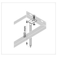 Bodenanker mit Befestigungsplatte feuerverzinkt