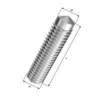 HBS Schweisselemente Gewindebolzen Typ DD ohne Kugel A2-50