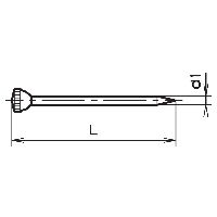 Aiguilles pour tableaux acier nickelé 1,4x25
