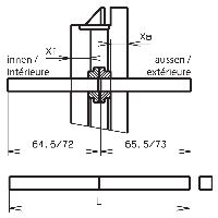 Glutz Drückerdorn geteilt 9mm