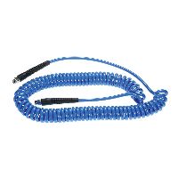 Tubo flexible con espiral de PU de 3/8 pulgada con atornillado giratorio y protección contra dobladuras