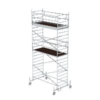 Gördülő állvány 1,35 x 3,0 m, mozgatható gerendával és dupla platformmal Platform magassága 5,78 m