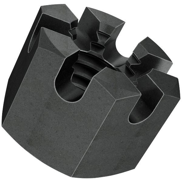 Écrous hexagonaux à créneaux filetage fin DIN 935-6 blanc