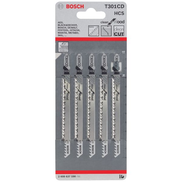 Jigsaw blade set T301CD 5-piece