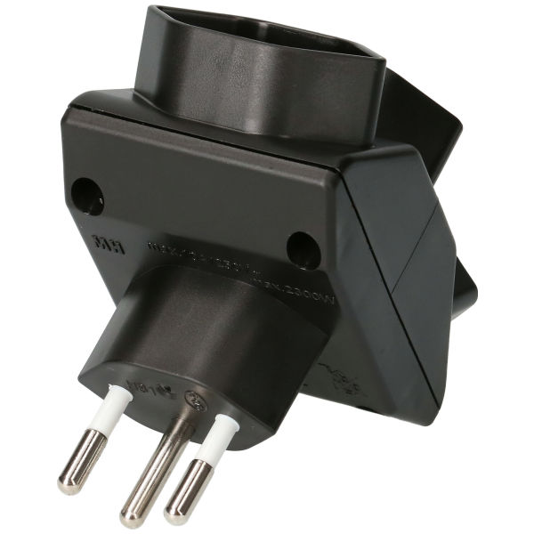 Abzweigstecker 3x Typ13 schwarz