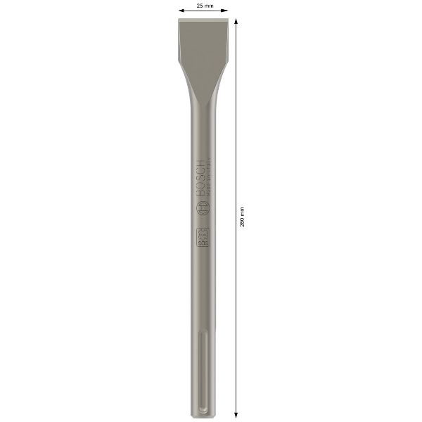 BOSCH Scalpello piatto PRO SDS max-4C, 25 x 280 mm