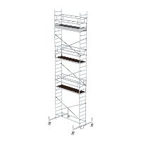 Gördülő állvány 0,75 x 2,45 m, mozgatható gerendával, platform magassága 7,74 m
