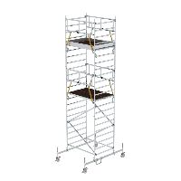 SG 1,35 x 1,80 m gördülőállvány mozgógerendával és dupla platformmal Platform magassága 5,78