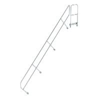 Schody s plošinou 45° druhé zábradlí 15 schodů