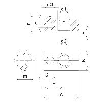 Ecrous pour rainures chariot de guidage Alu/A2 M 8