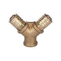 Distribuidor con 2 acoplamientos rápidos NW 7, 2, G 1/2 IG