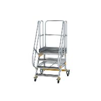 Plošinové schůdky, pojízdné 60° Šířka schůdku 800 mm 4 schůdky