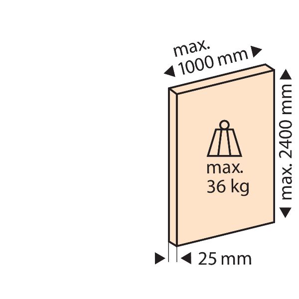 Hawa Clipo 36 H MS Schiebetürgarnitur 2-fl. 053.3357.071