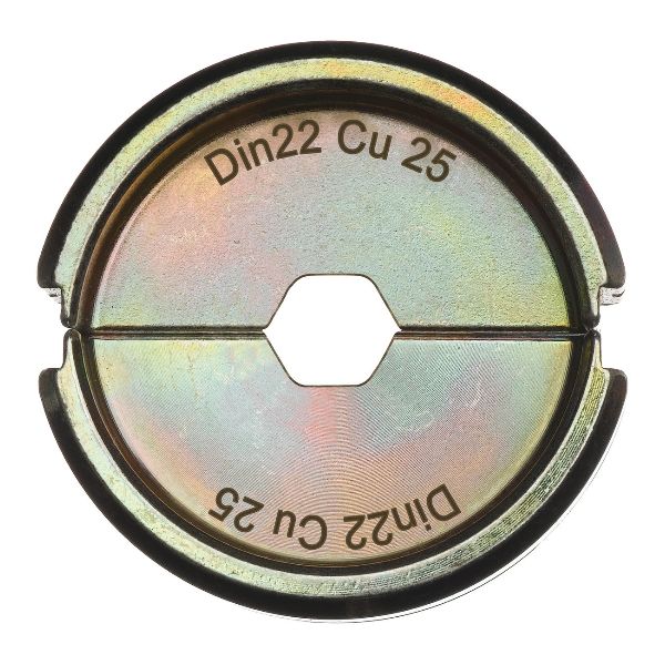 Inserto de herramienta de compresión DIN CU, Sección transversal: 25mm<sup>2</sup>