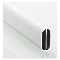 Hettich Schrankrohr oval silber eloxiert
