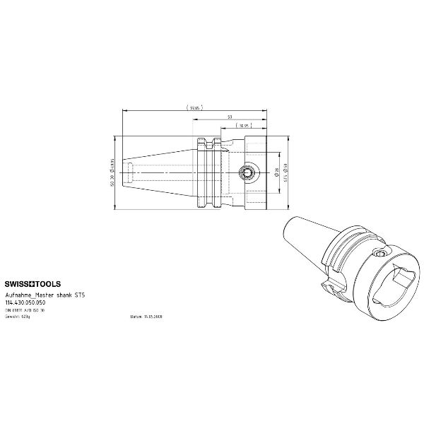 Admisión ISO 30 DIN 69871 A/D / ST5