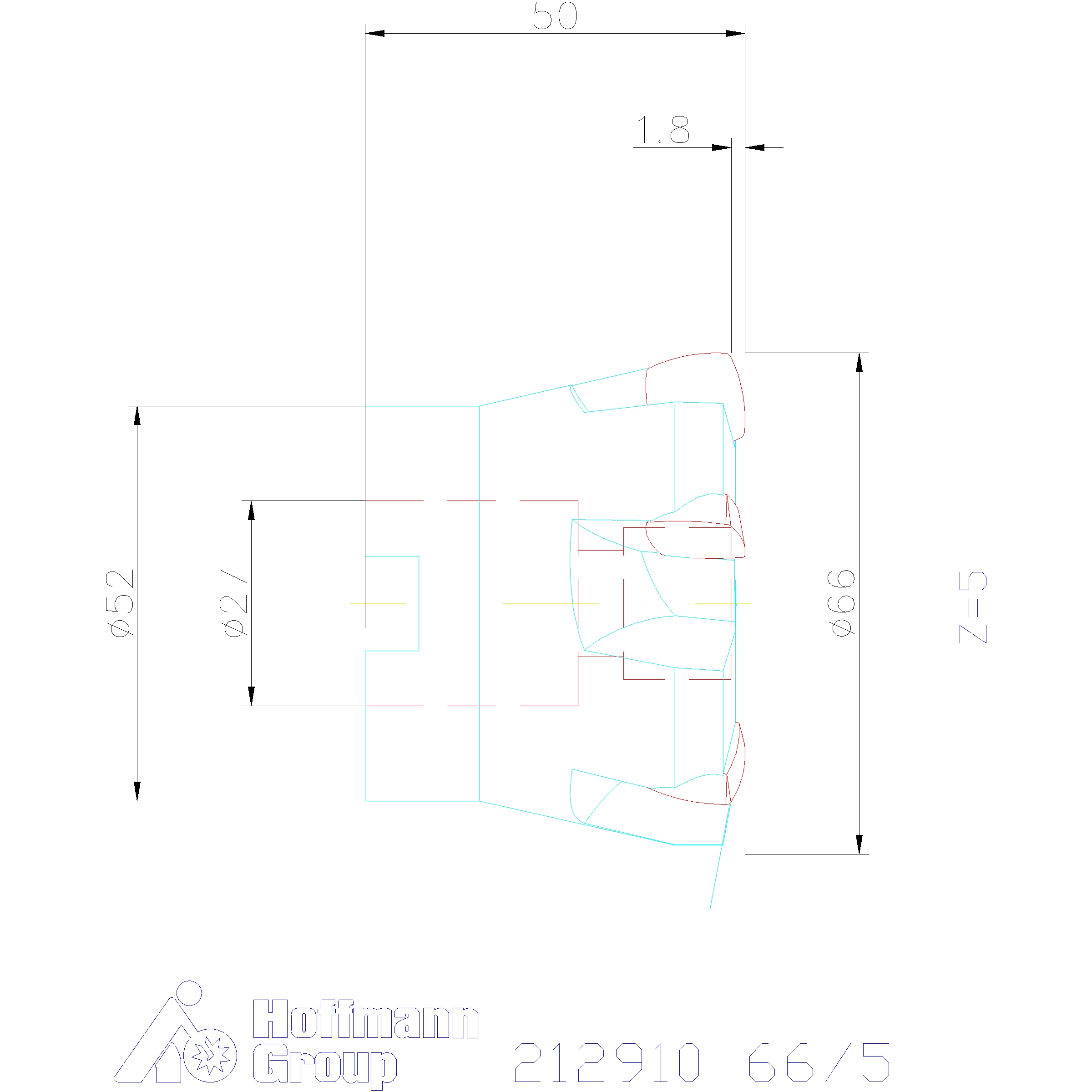 FeedKing high feed rate milling cutter with bore, for indexable inserts XD..