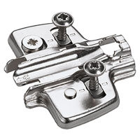 Hettich Kreuzmontageplatte Direkt mit Expandodübel kurz Sensys/Intermat vernickelt