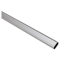 Tube d&#39;armoire ovale plat lisse acier chromé 30x15mm