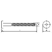 Küchenmontageschraube Innensechsrund T20 5,5x60mm
