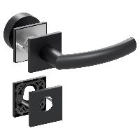 Qolibri Slidebloc® ultra Garniture mixte de porte 1003 rosaces carrée Black satin
